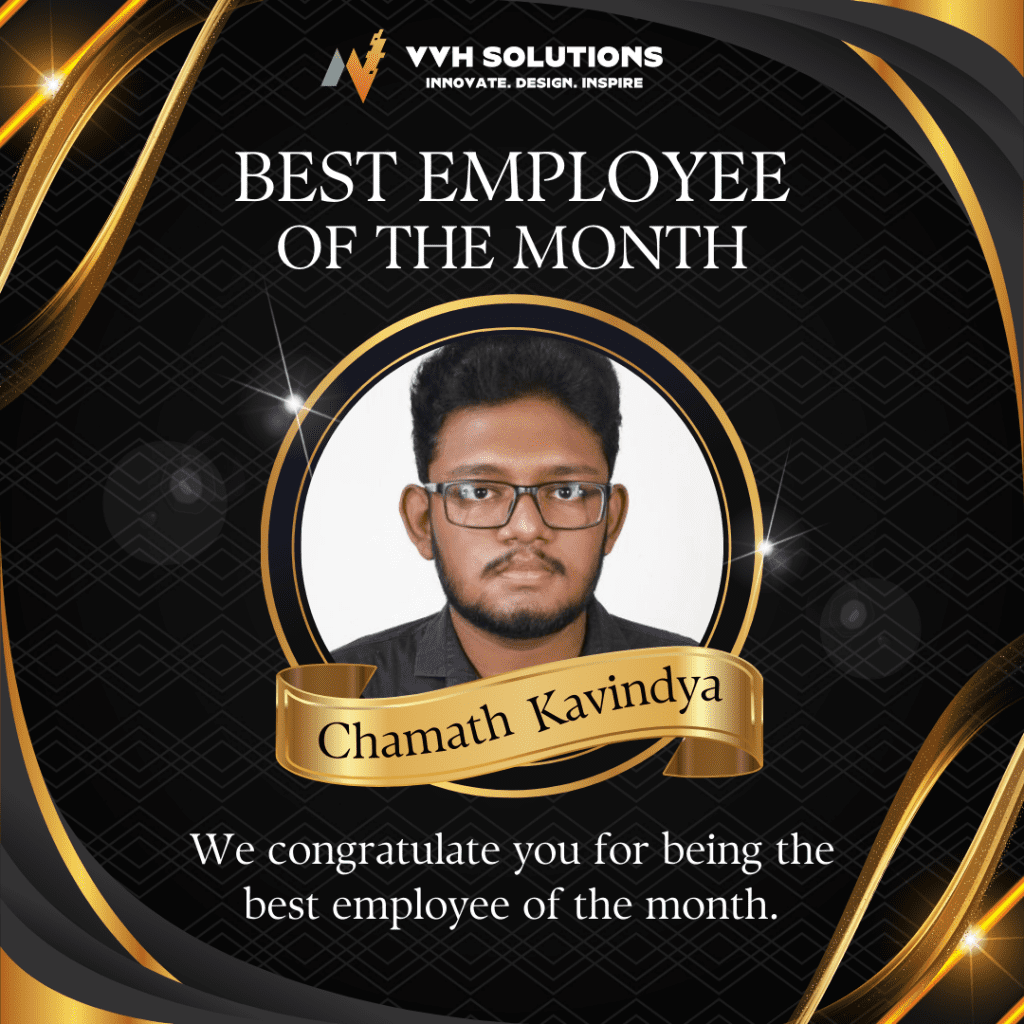 Black and Gold Elegant Best Employee of the Month Instagram Post 1